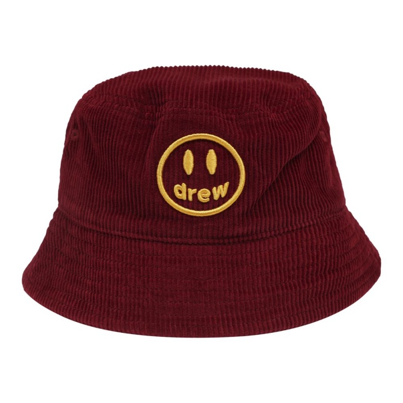Burgundy Drew House Cord Bucket Hats